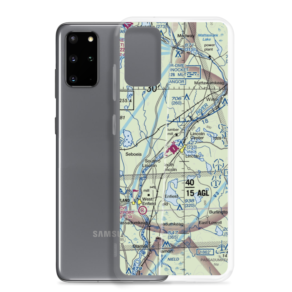 Lincoln Regional Airport (LRG) VFR Sectional Samsung Case Samsung Galaxy S20 Plus model shown