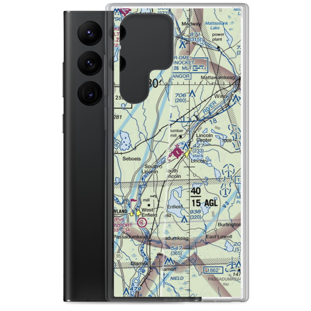 Lincoln Regional Airport (LRG) VFR Sectional Samsung Case Samsung Galaxy S22 Ultra model shown