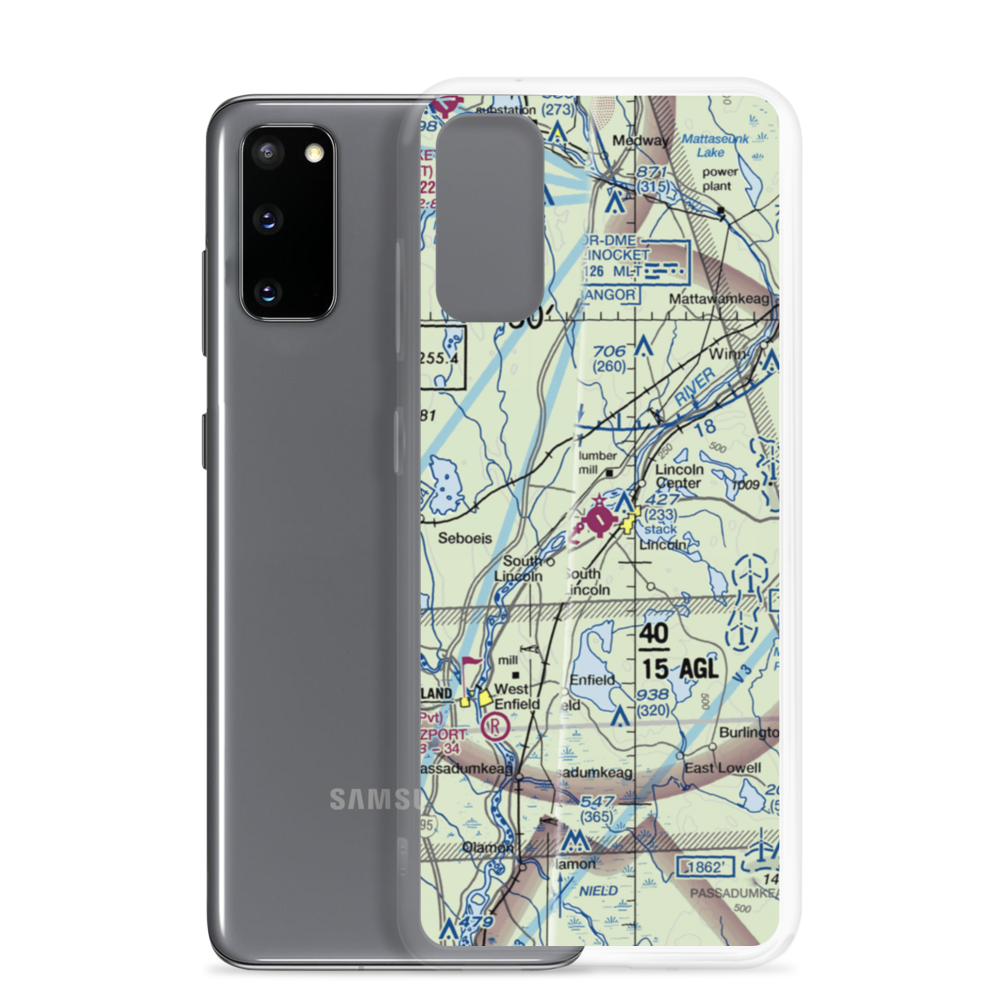 Lincoln Regional Airport (LRG) VFR Sectional Samsung Case Samsung Galaxy S20 model shown