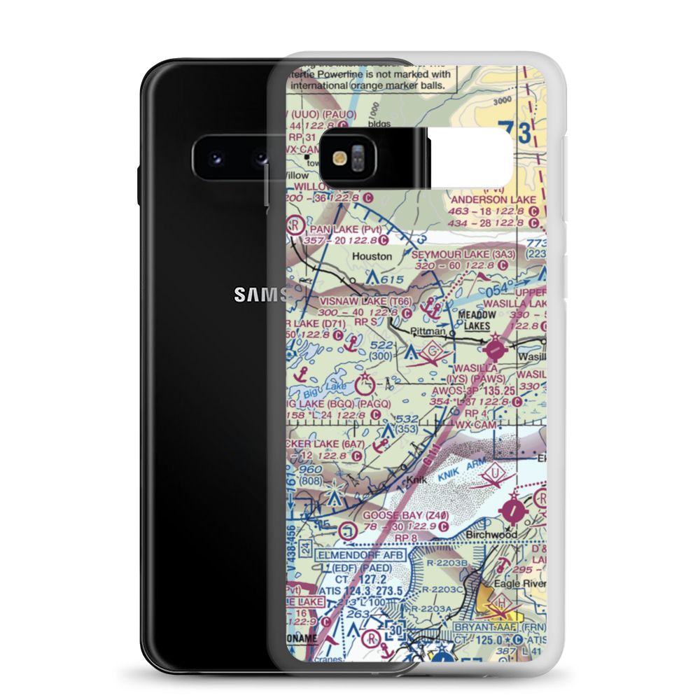 Lincoln Village Airpark (89AK) VFR Sectional Samsung Case Samsung Galaxy S10 model shown
