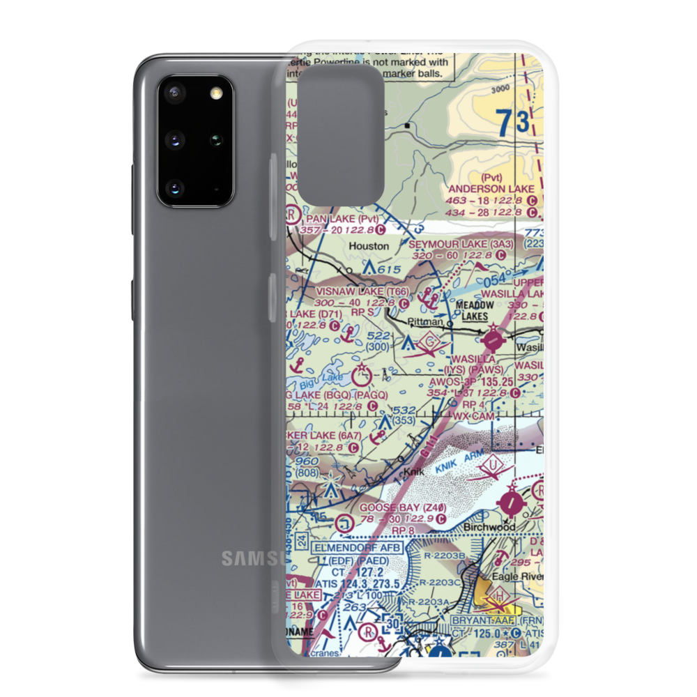 Lincoln Village Airpark (89AK) VFR Sectional Samsung Case Samsung Galaxy S20 Plus model shown
