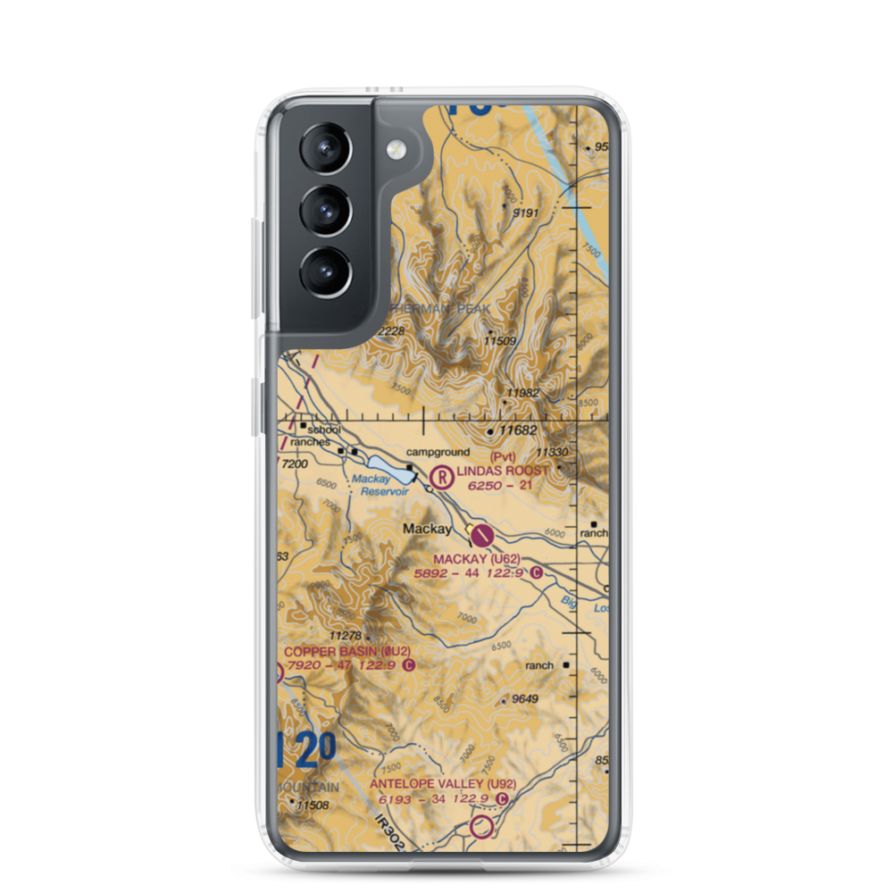 Linda's Roost Airport (2ID2) VFR Sectional Samsung Case Samsung Galaxy S21 model shown