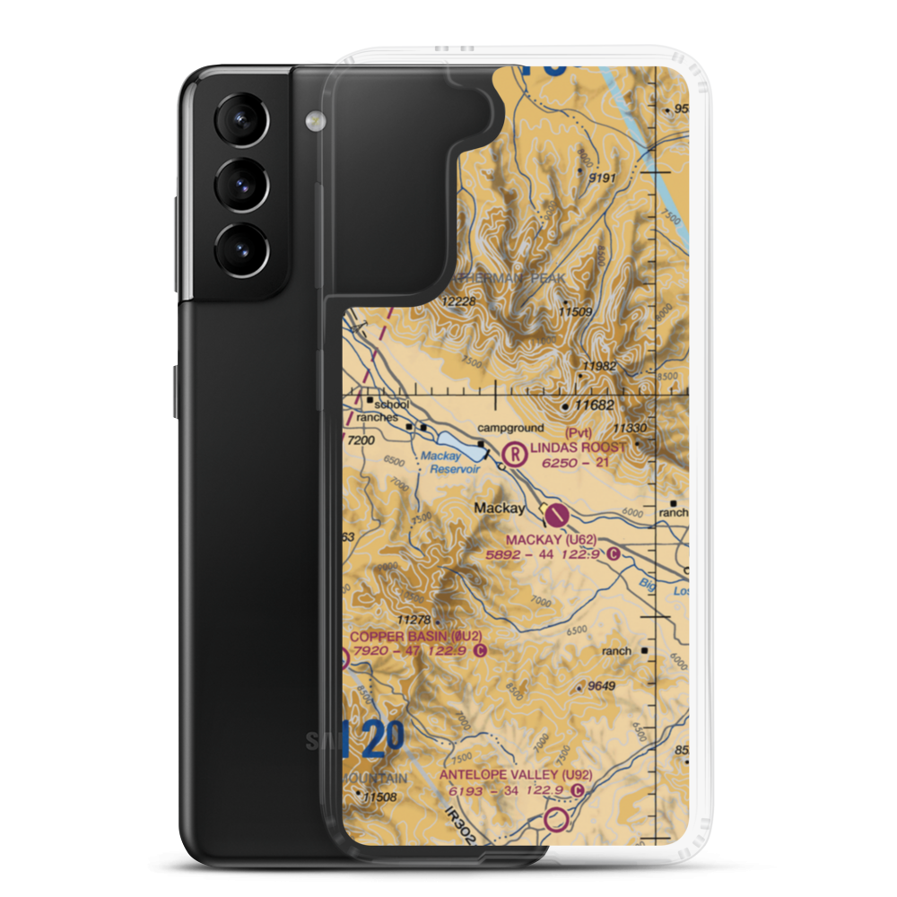 Linda's Roost Airport (2ID2) VFR Sectional Samsung Case Samsung Galaxy S21 Plus model shown
