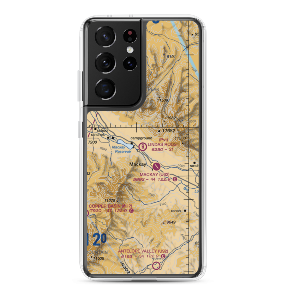 Linda's Roost Airport (2ID2) VFR Sectional Samsung Case Samsung Galaxy S21 Ultra model shown