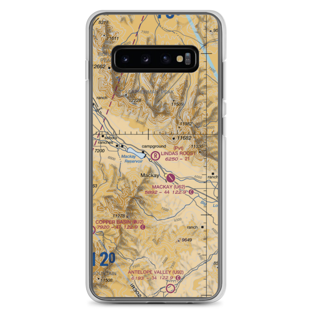 Linda's Roost Airport (2ID2) VFR Sectional Samsung Case Samsung Galaxy S10+ model shown