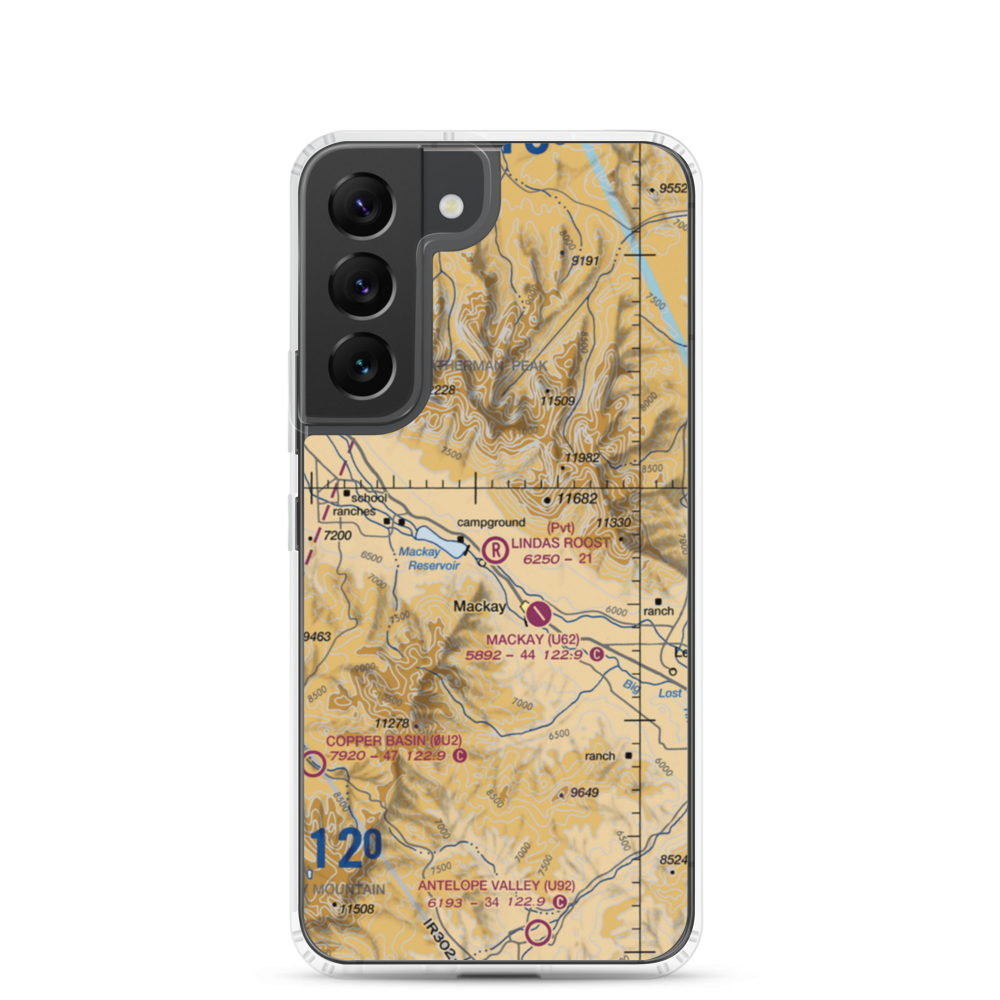 Linda's Roost Airport (2ID2) VFR Sectional Samsung Case Samsung Galaxy S22 model shown