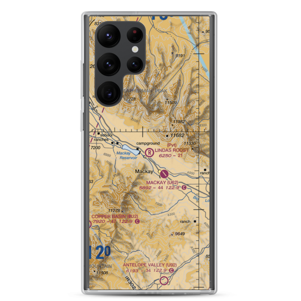 Linda's Roost Airport (2ID2) VFR Sectional Samsung Case Samsung Galaxy S22 Ultra model shown