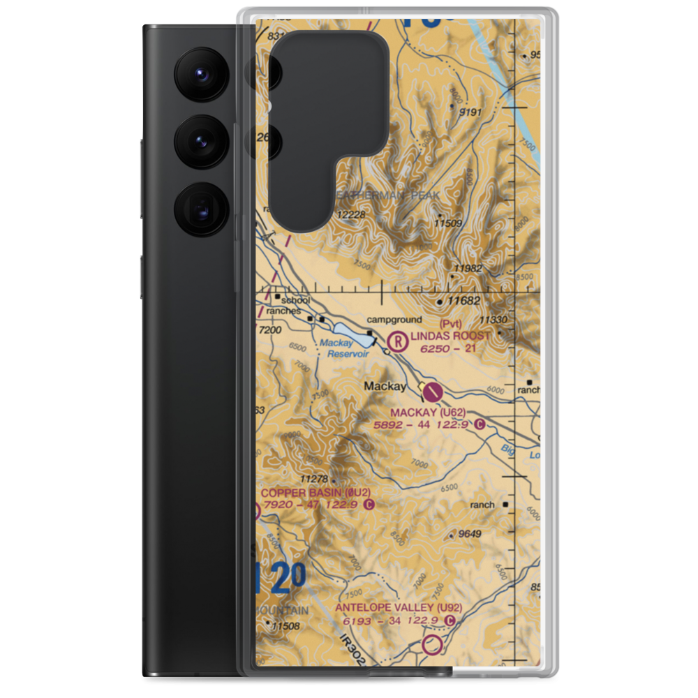 Linda's Roost Airport (2ID2) VFR Sectional Samsung Case Samsung Galaxy S22 Ultra model shown