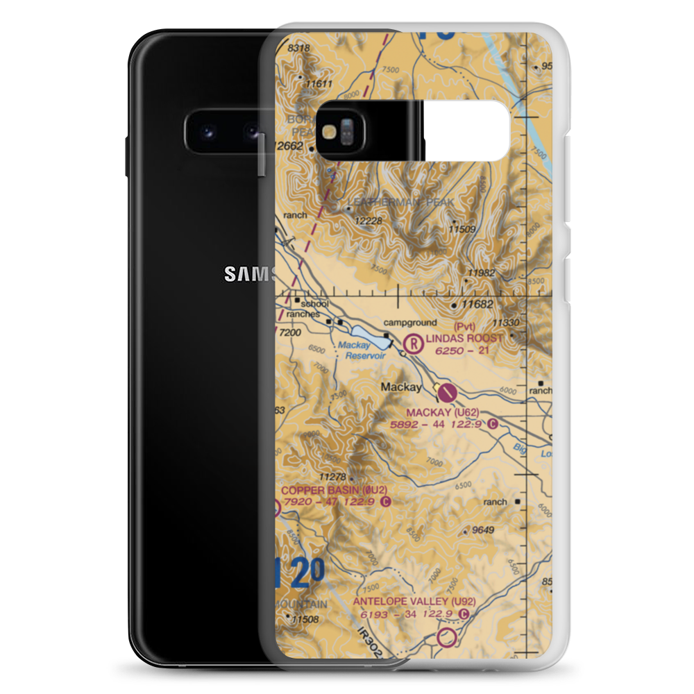 Linda's Roost Airport (2ID2) VFR Sectional Samsung Case Samsung Galaxy S10+ model shown