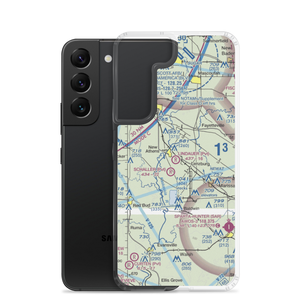 Lindauer Airport (83LL) VFR Sectional Samsung Case Samsung Galaxy S22 model shown