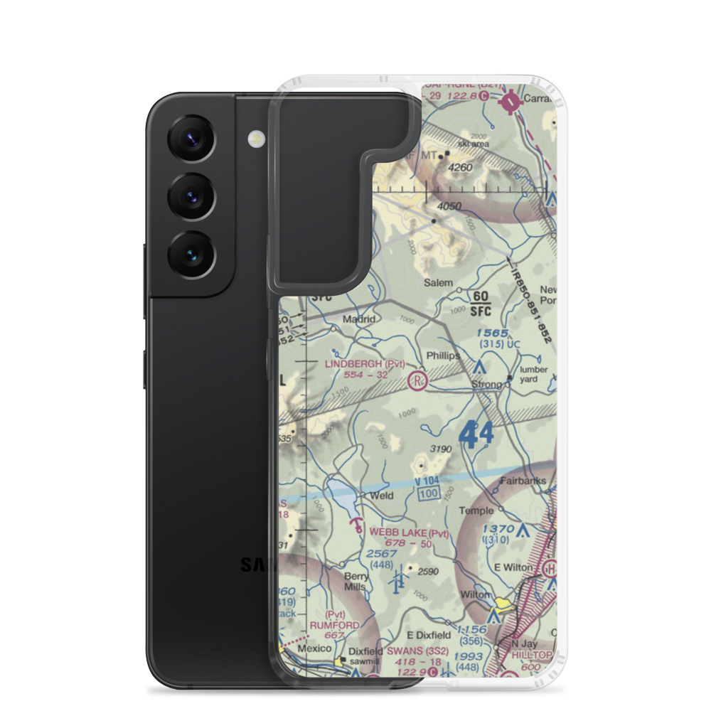 Lindbergh Airport (08ME) VFR Sectional Samsung Case Samsung Galaxy S22 model shown