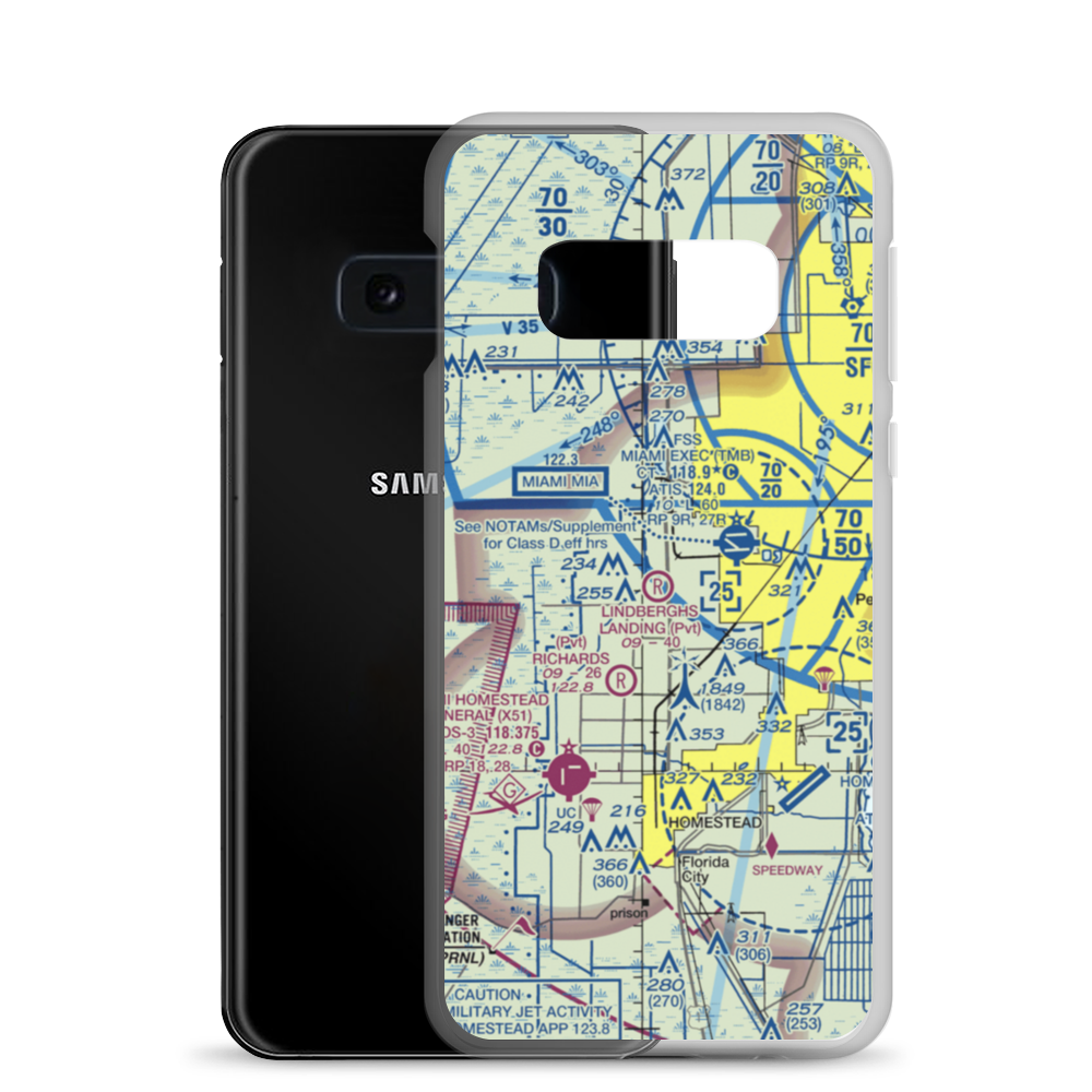 Lindbergh's Landing Airport (FA35) VFR Sectional Samsung Case Samsung Galaxy S10e model shown