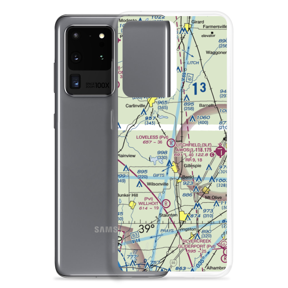 Lindell Loveless Airport (LL45) VFR Sectional Samsung Case Samsung Galaxy S20 Ultra model shown
