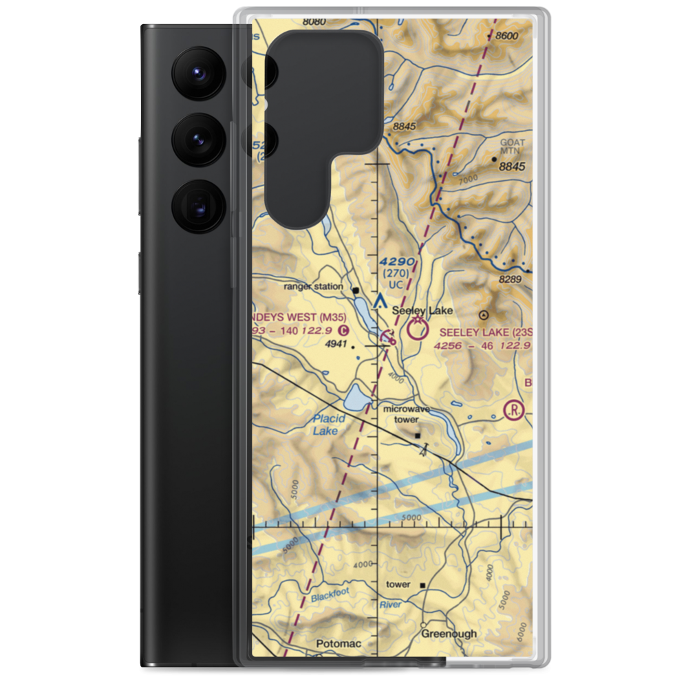 Lindey's Landing West Seaplane Base (M35) VFR Sectional Samsung Case Samsung Galaxy S22 Ultra model shown