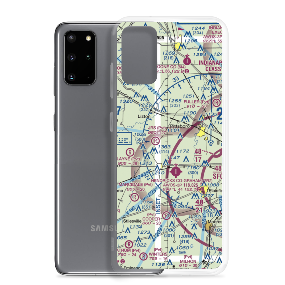 Lindley Private Airport (II35) VFR Sectional Samsung Case Samsung Galaxy S20 Plus model shown