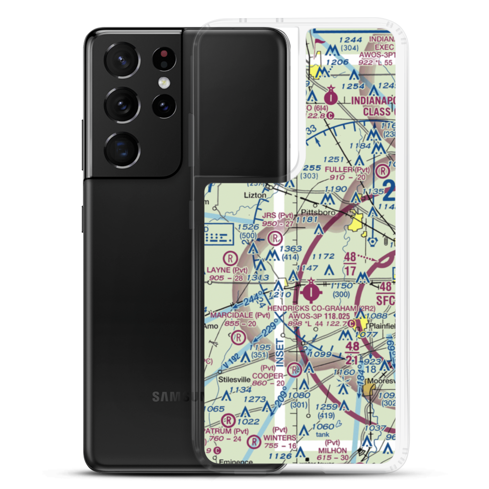 Lindley Private Airport (II35) VFR Sectional Samsung Case Samsung Galaxy S21 Ultra model shown