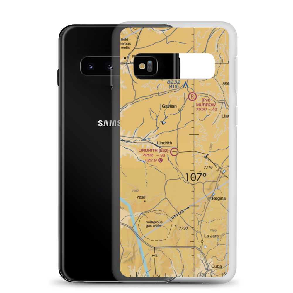 Lindrith Airpark (E32) VFR Sectional Samsung Case Samsung Galaxy S10 model shown