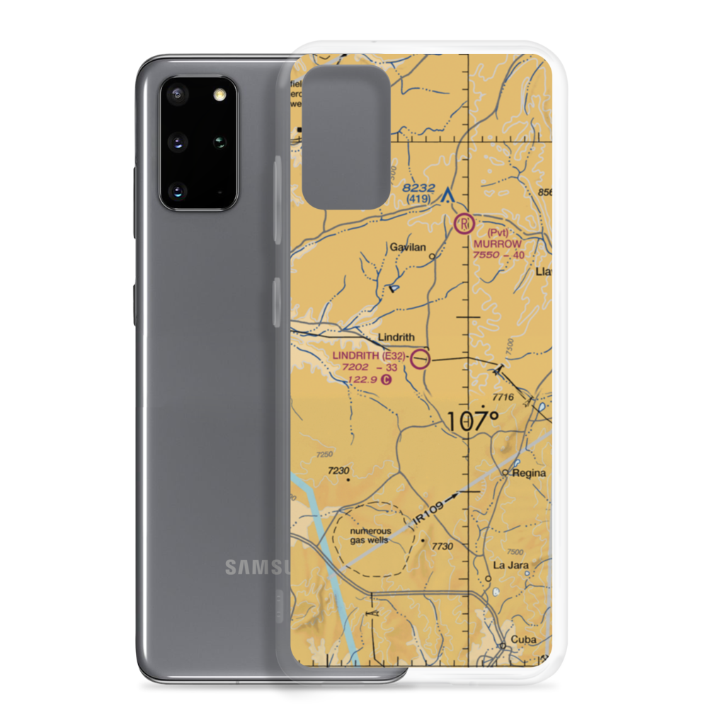 Lindrith Airpark (E32) VFR Sectional Samsung Case Samsung Galaxy S20 Plus model shown