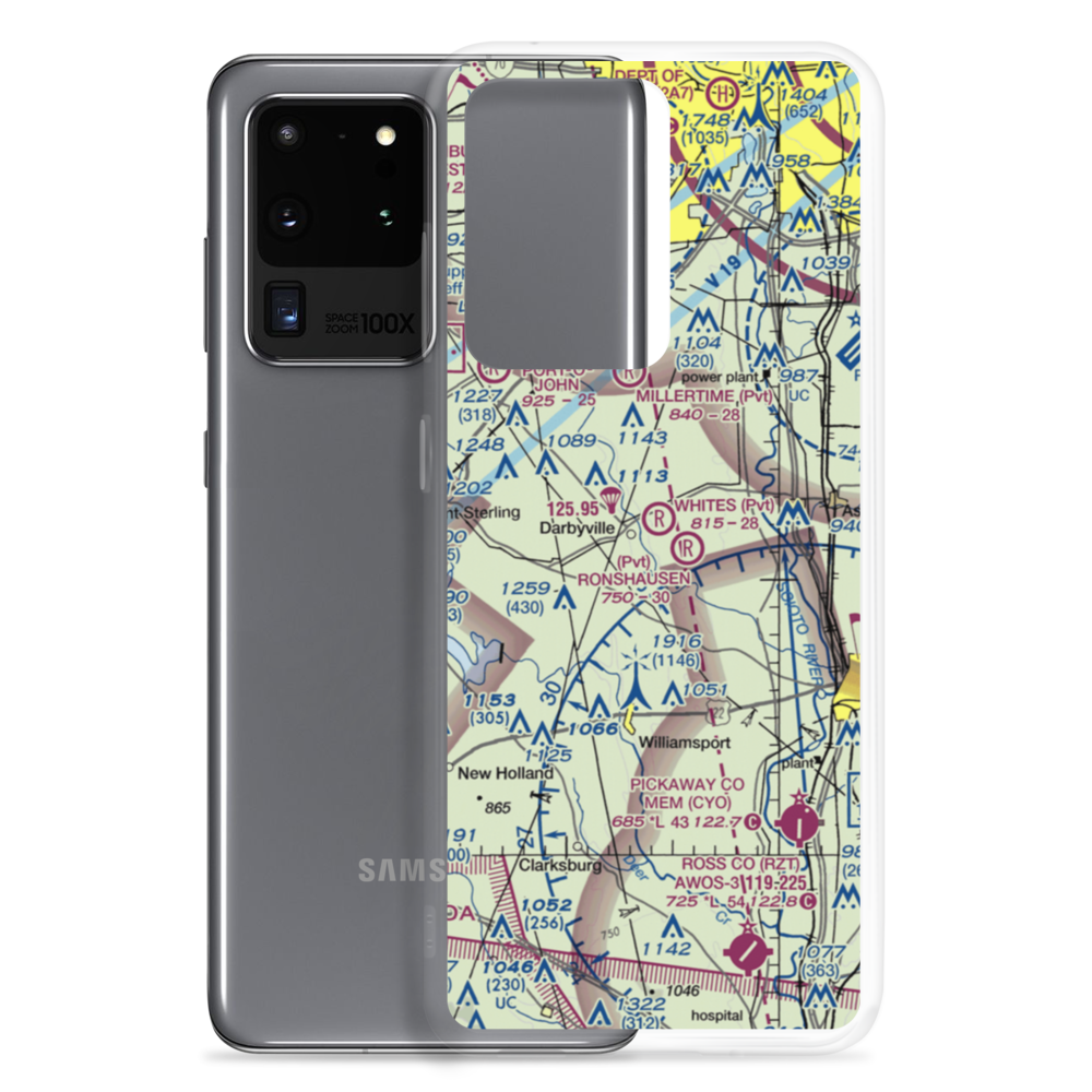 Lindsey L.S. Airport (OH50) VFR Sectional Samsung Case Samsung Galaxy S20 Ultra model shown