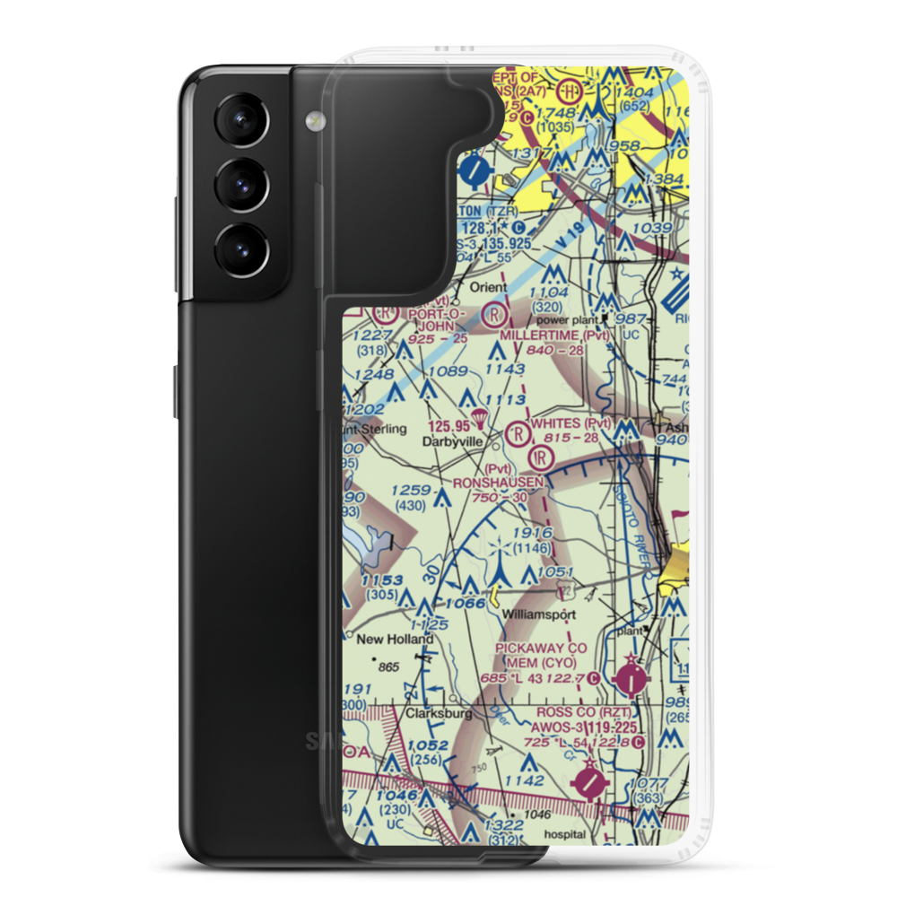 Lindsey L.S. Airport (OH50) VFR Sectional Samsung Case Samsung Galaxy S21 Plus model shown