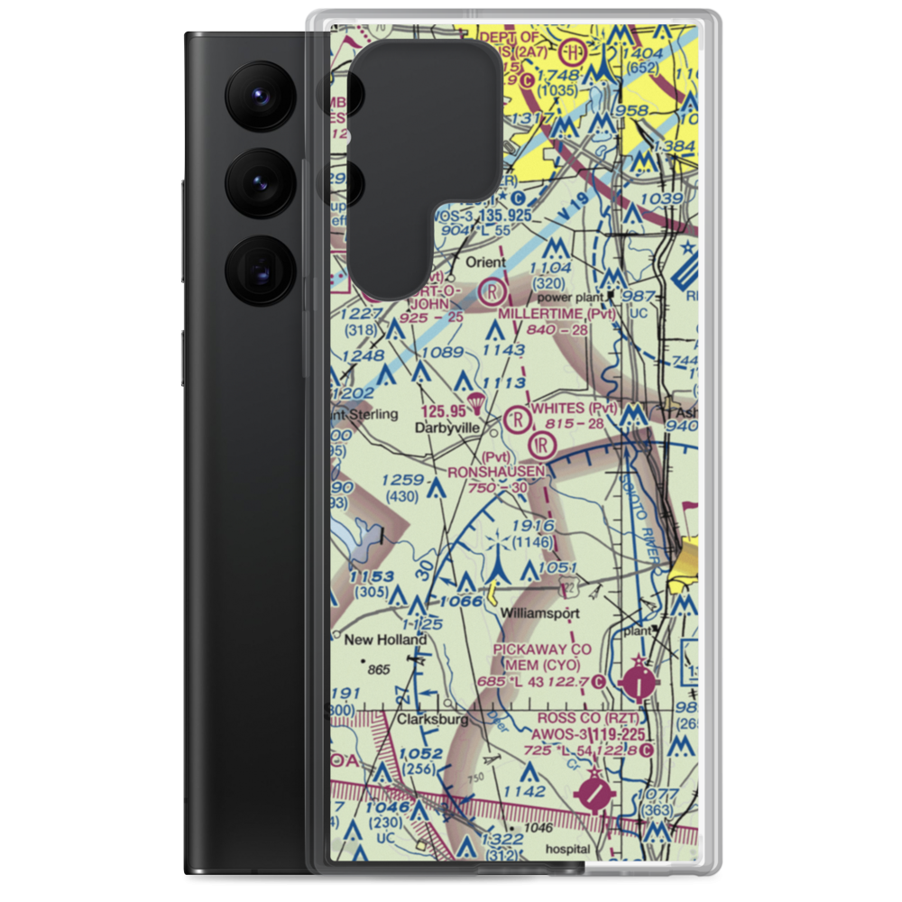 Lindsey L.S. Airport (OH50) VFR Sectional Samsung Case Samsung Galaxy S22 Ultra model shown