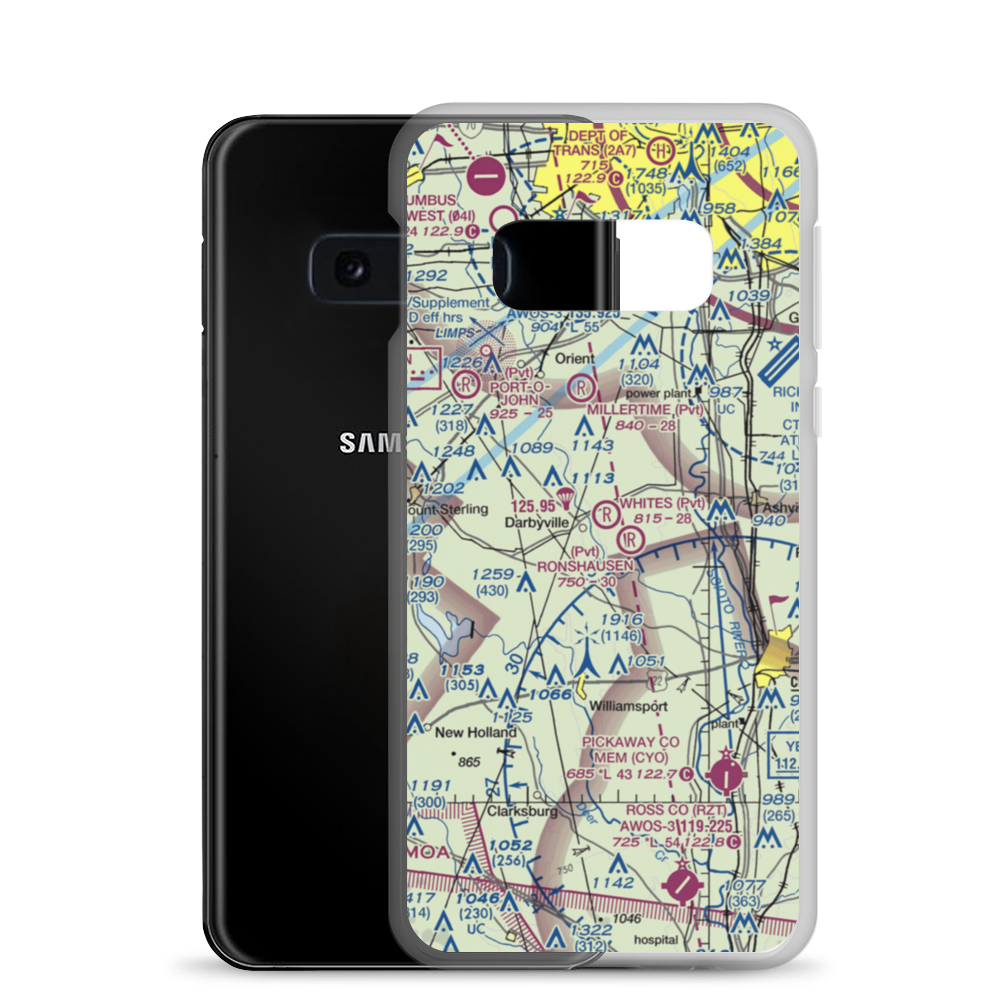 Lindsey L.S. Airport (OH50) VFR Sectional Samsung Case Samsung Galaxy S10e model shown