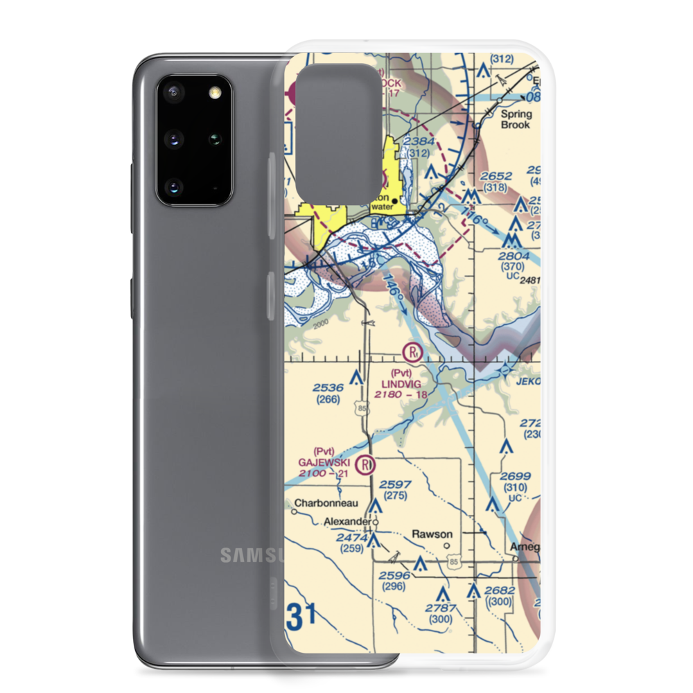Lindvig Airstrip (4NA0) VFR Sectional Samsung Case Samsung Galaxy S20 Plus model shown