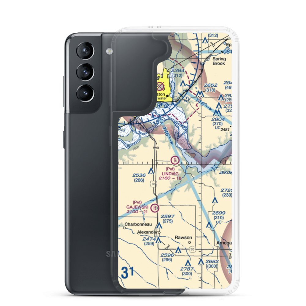 Lindvig Airstrip (4NA0) VFR Sectional Samsung Case Samsung Galaxy S21 model shown