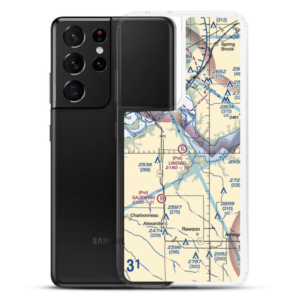 Lindvig Airstrip (4NA0) VFR Sectional Samsung Case Samsung Galaxy S21 Ultra model shown