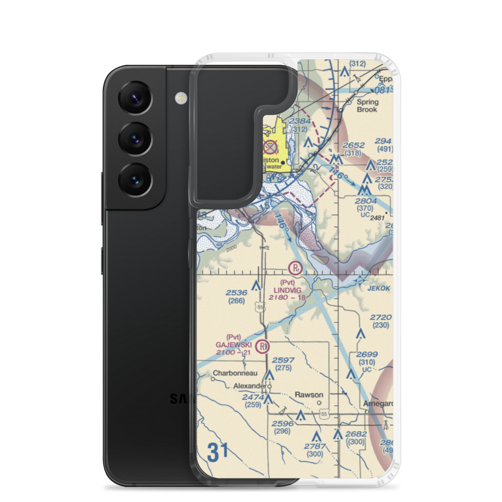 Lindvig Airstrip (4NA0) VFR Sectional Samsung Case Samsung Galaxy S22 model shown