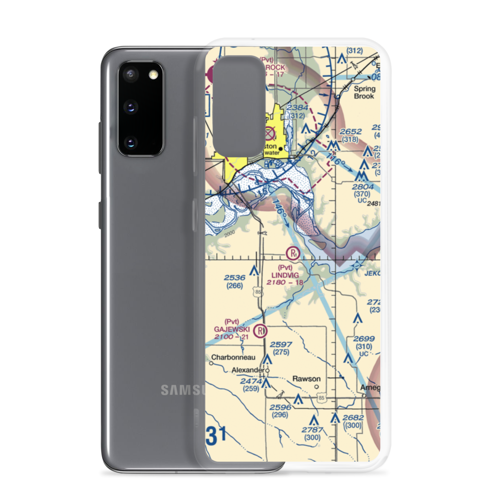 Lindvig Airstrip (4NA0) VFR Sectional Samsung Case Samsung Galaxy S20 model shown