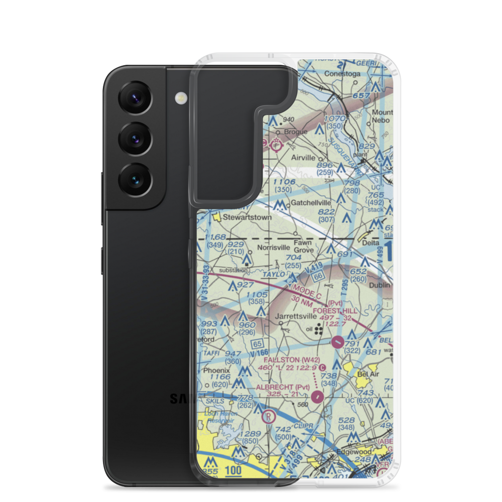 Links Airport (MD88) VFR Sectional Samsung Case Samsung Galaxy S22 model shown