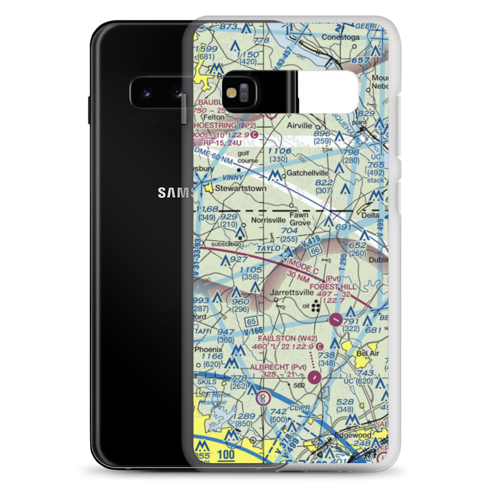 Links Airport (MD88) VFR Sectional Samsung Case Samsung Galaxy S10+ model shown
