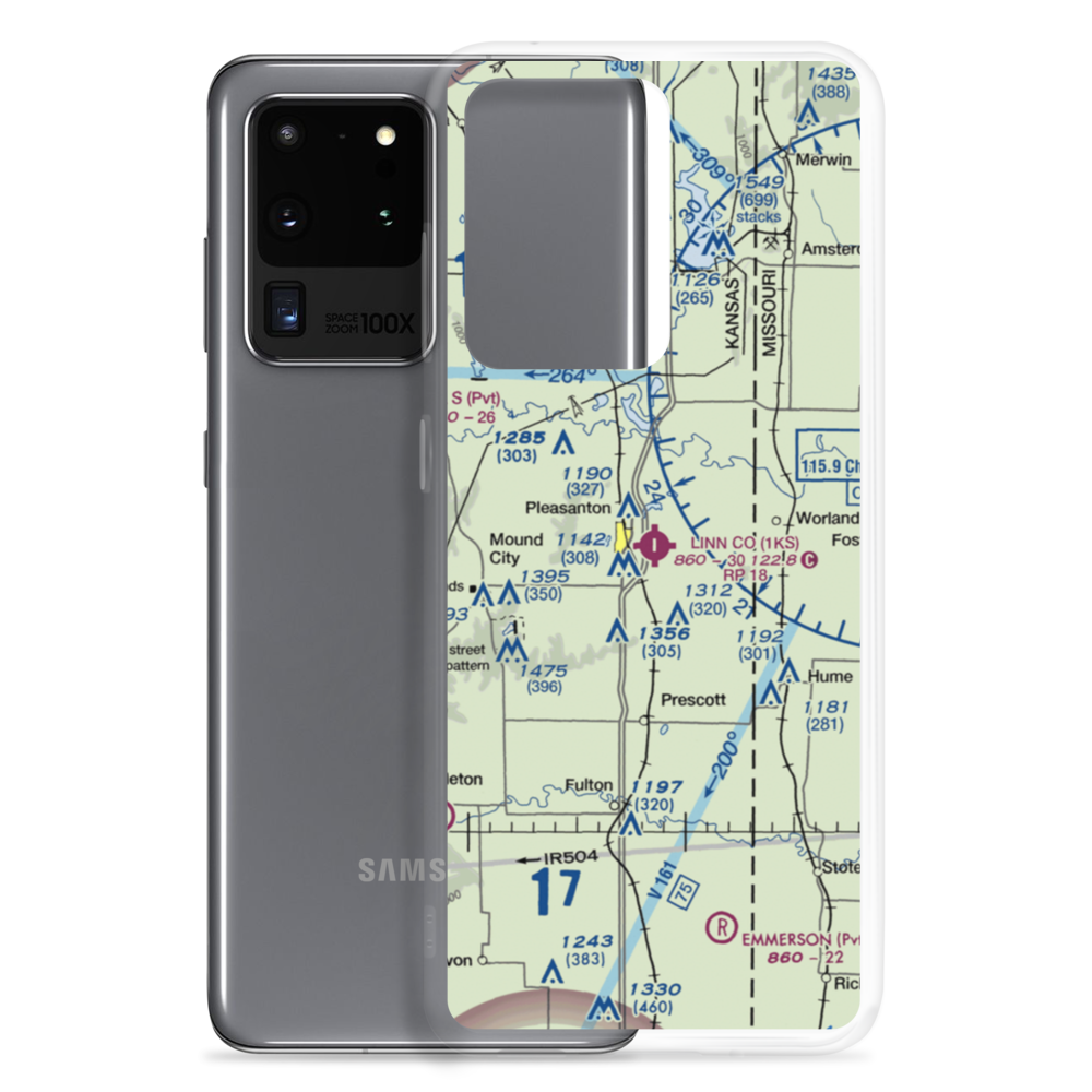 Linn County Airport (1KS) VFR Sectional Samsung Case Samsung Galaxy S20 Ultra model shown