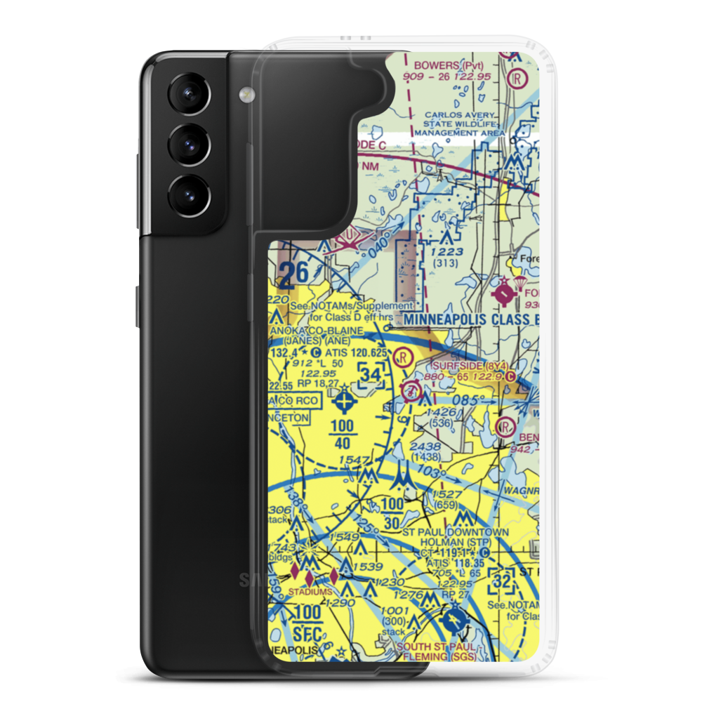 Lino Air Park (MY18) VFR Sectional Samsung Case Samsung Galaxy S21 Plus model shown