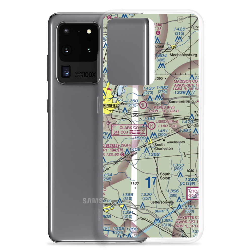 Lisbon Airfield (1OH8) VFR Sectional Samsung Case Samsung Galaxy S20 Ultra model shown