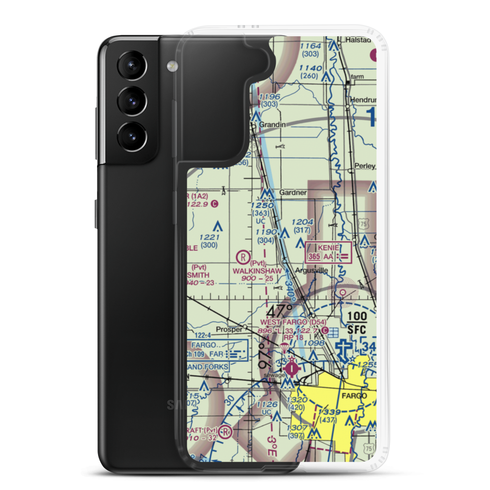 Lisburg Airport (6ND3) VFR Sectional Samsung Case Samsung Galaxy S21 Plus model shown
