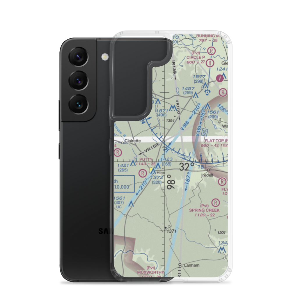 Little C Ranch Heliport (4T7) VFR Sectional Samsung Case Samsung Galaxy S22 model shown