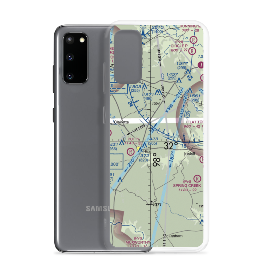 Little C Ranch Heliport (4T7) VFR Sectional Samsung Case Samsung Galaxy S20 model shown