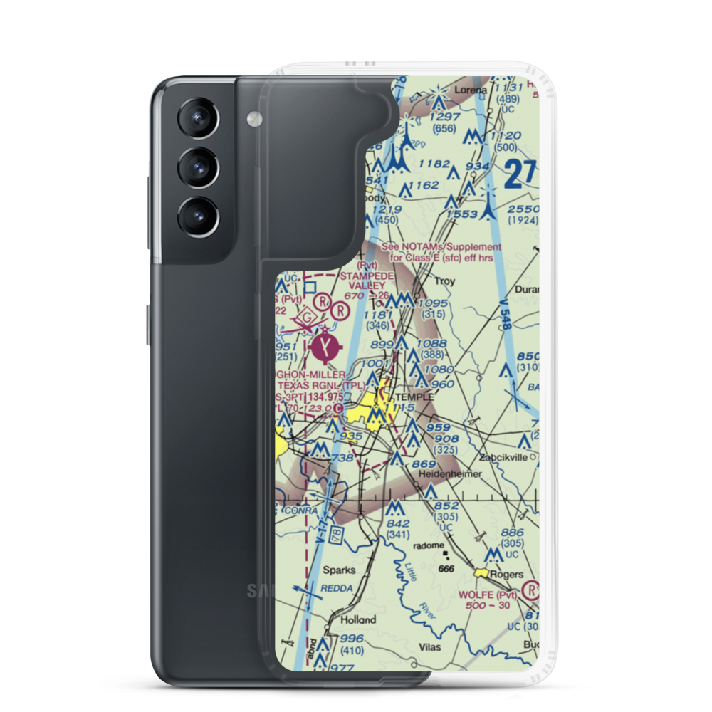 Little Elm Field (US-0141) VFR Sectional Samsung Case Samsung Galaxy S21 model shown