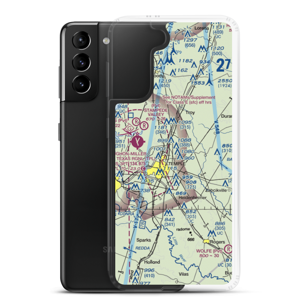Little Elm Field (US-0141) VFR Sectional Samsung Case Samsung Galaxy S21 Plus model shown