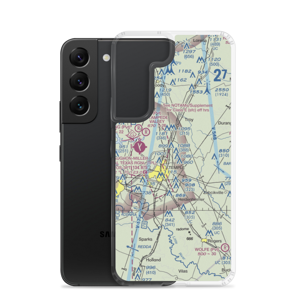 Little Elm Field (US-0141) VFR Sectional Samsung Case Samsung Galaxy S22 model shown