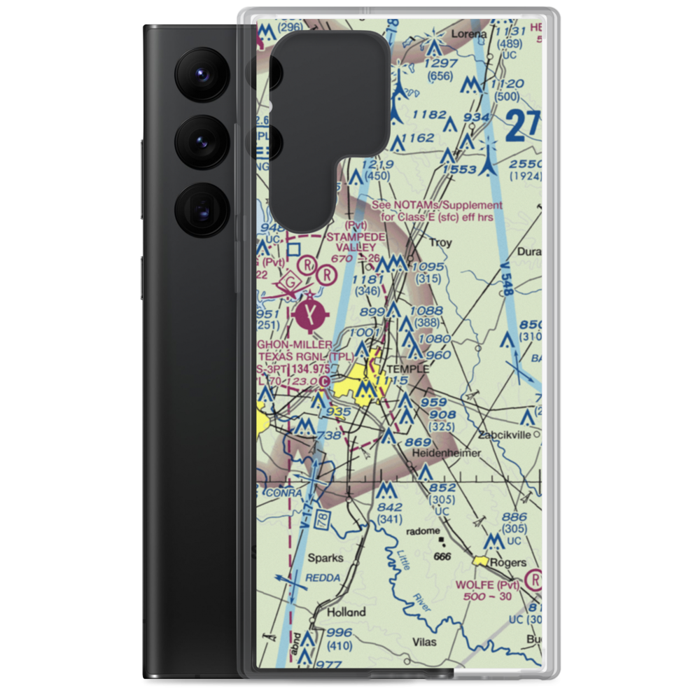 Little Elm Field (US-0141) VFR Sectional Samsung Case Samsung Galaxy S22 Ultra model shown