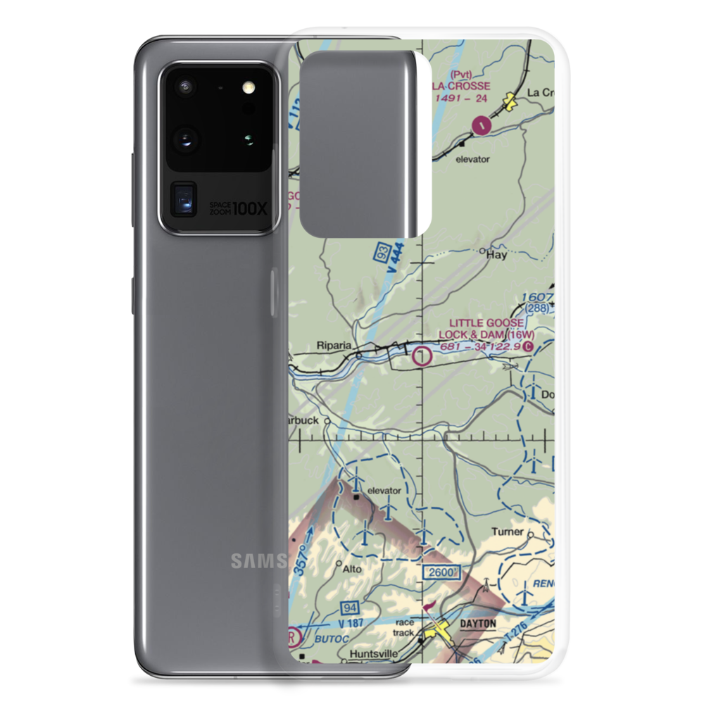 Little Goose Lock and Dam Airport (16W) VFR Sectional Samsung Case Samsung Galaxy S20 Ultra model shown