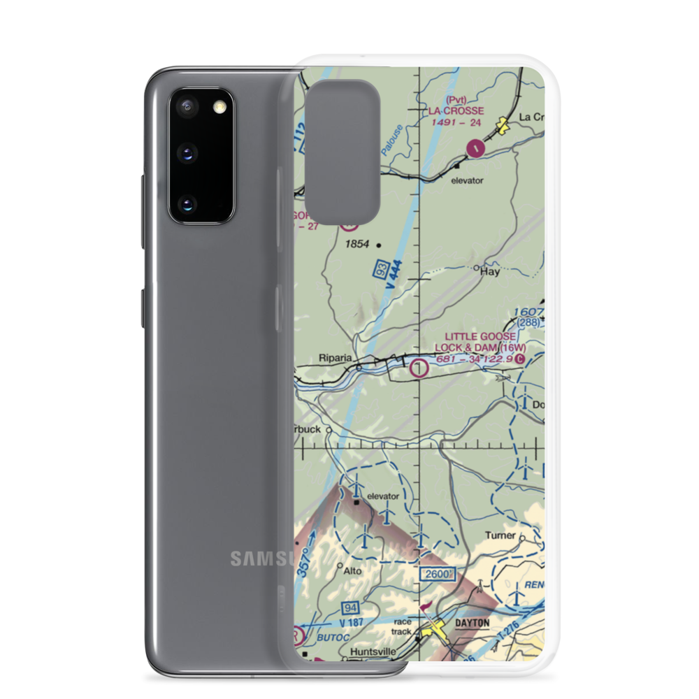 Little Goose Lock and Dam Airport (16W) VFR Sectional Samsung Case Samsung Galaxy S20 model shown