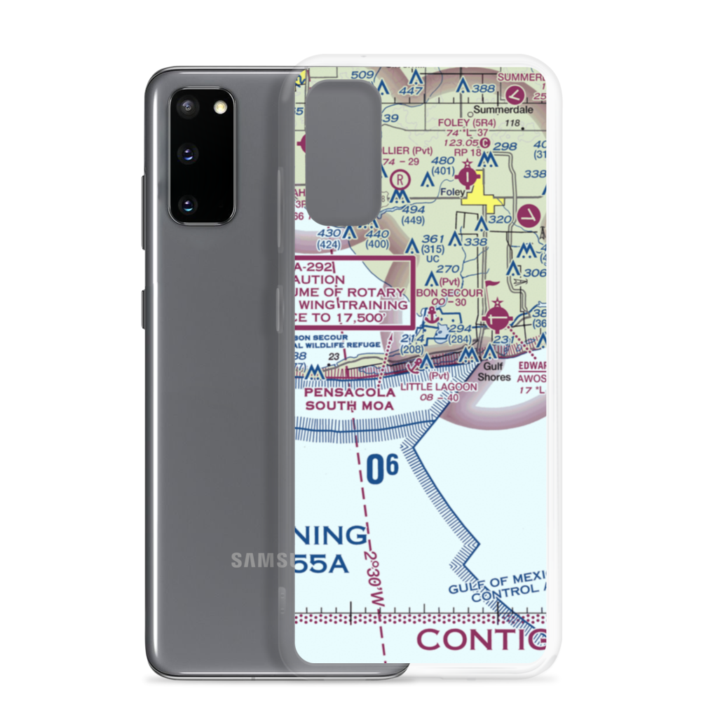 Little Lagoon Seaplane Base (08AL) VFR Sectional Samsung Case Samsung Galaxy S20 model shown