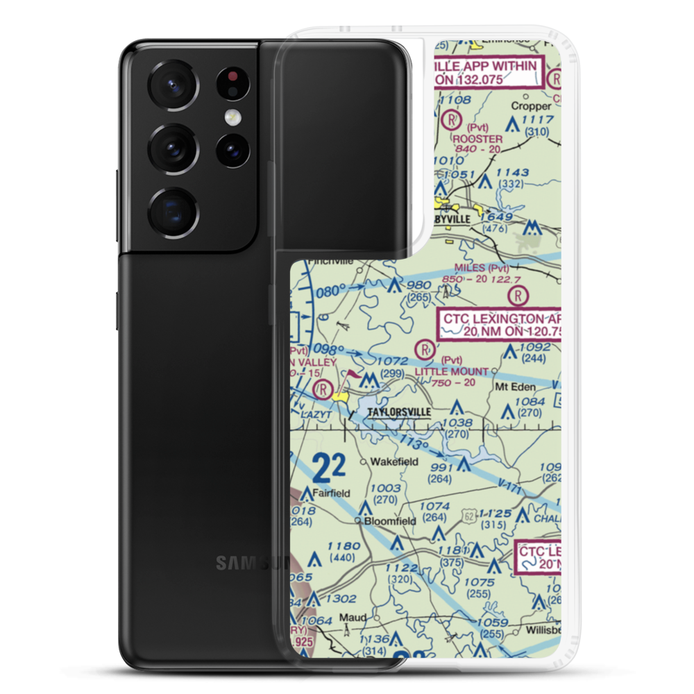 Little Mount International Airport (7KY3) VFR Sectional Samsung Case Samsung Galaxy S21 Ultra model shown