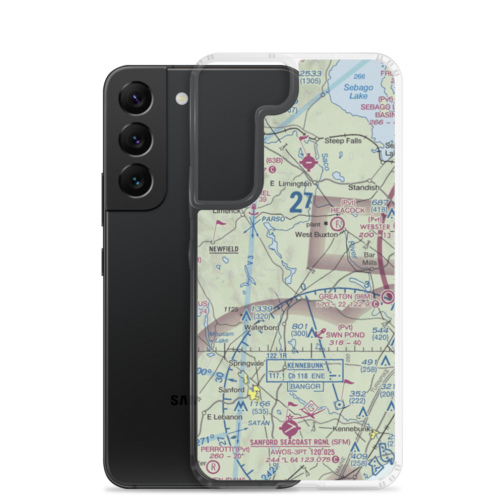 Little Ossipee Lake Seaplane Base (ME90) VFR Sectional Samsung Case Samsung Galaxy S22 model shown