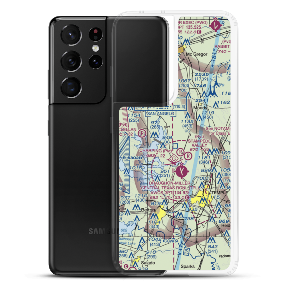Little Peach Airport (TS92) VFR Sectional Samsung Case Samsung Galaxy S21 Ultra model shown