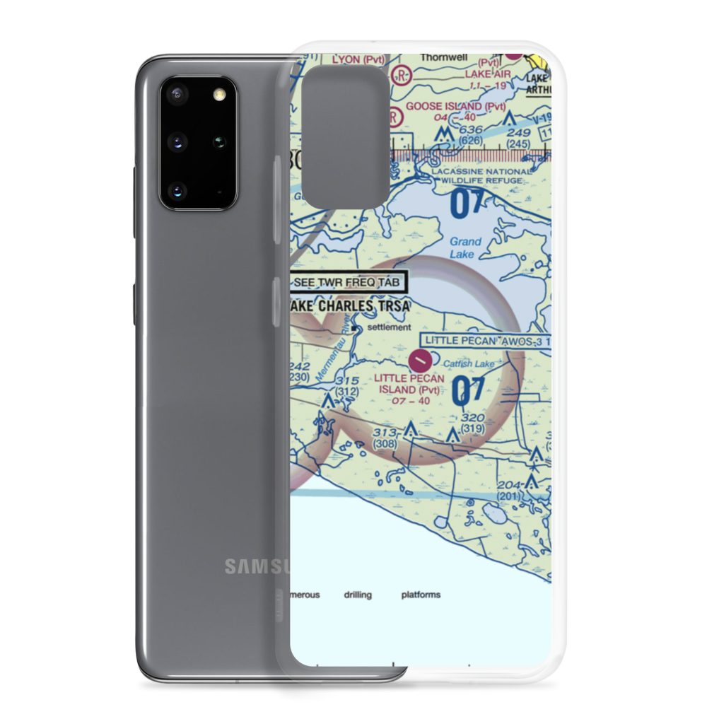 Little Pecan Island Airport (3LA4) VFR Sectional Samsung Case Samsung Galaxy S20 Plus model shown